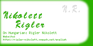 nikolett rigler business card